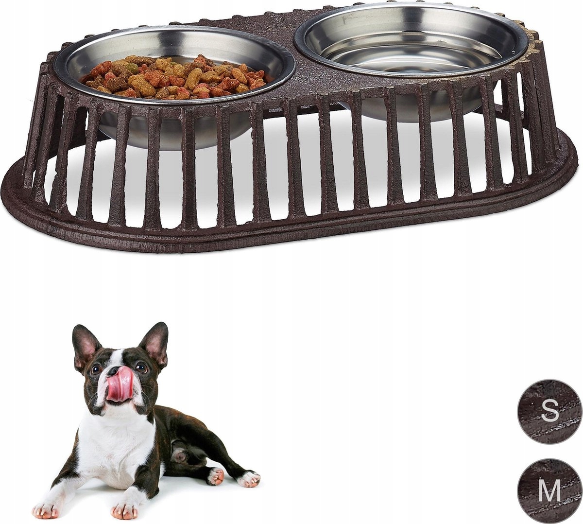 Levně Relaxdays miska na krmivo pro psy antická L