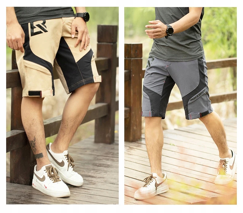 Krótkie spodenki rowerowe 2w1 wkładka 4D MTB oddychające YPK020 M GR Rozmiar M