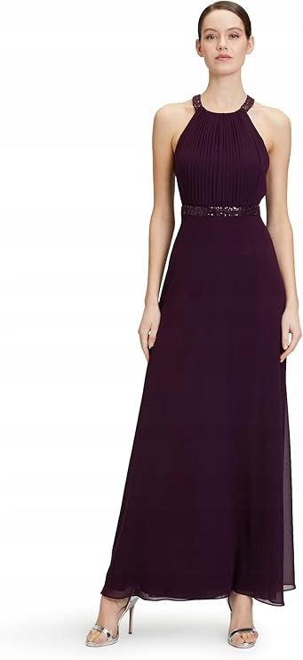 Vera Mont Šaty Bez Rukávů Fialová Hladká Maxi 42 6BA