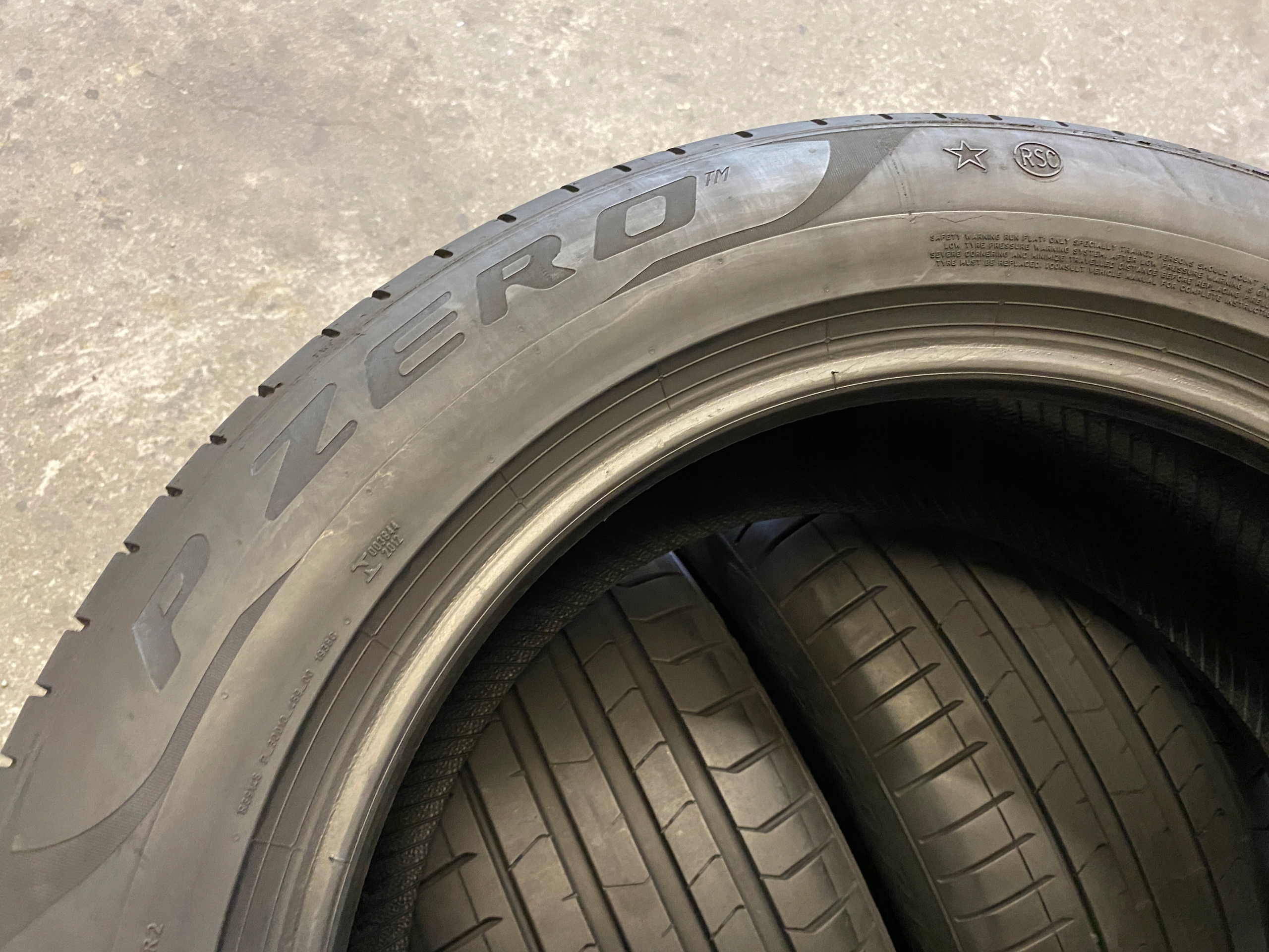 4 tyres summer 265/50R19 Pirelli P Zero PZ4 run flat 6mm