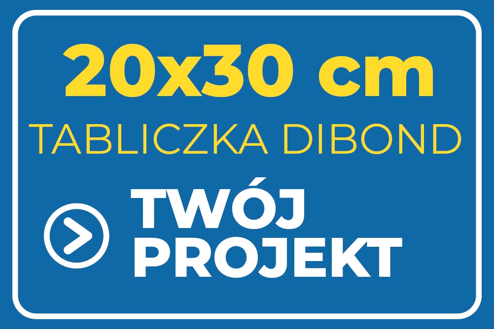 

Tabliczka Bhp 20x30cm dowolny nadruk tekst projekt