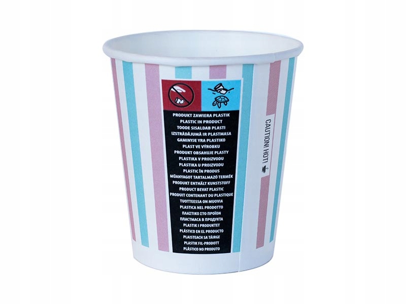 Kubki papierowe do kawy Pastel 250ml+wieczka 100sz Rodzaj kubek