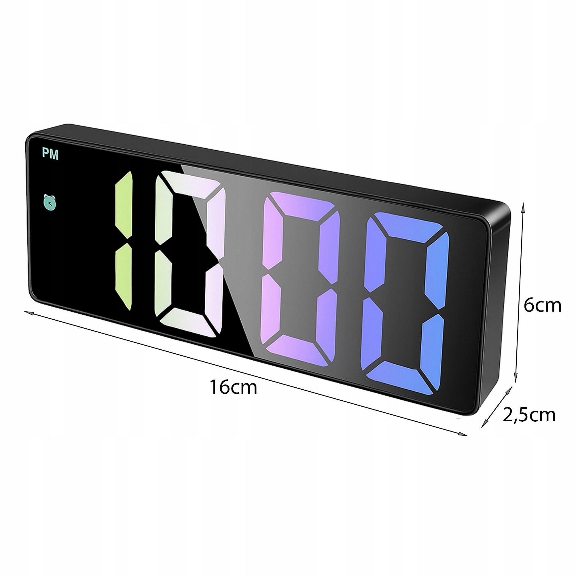 ZEGAR ZEGAREK ELEKTRONICZNY CYFROWY LCD PODŚWIETLANY TEMPERATURA GODZINA Typ inny