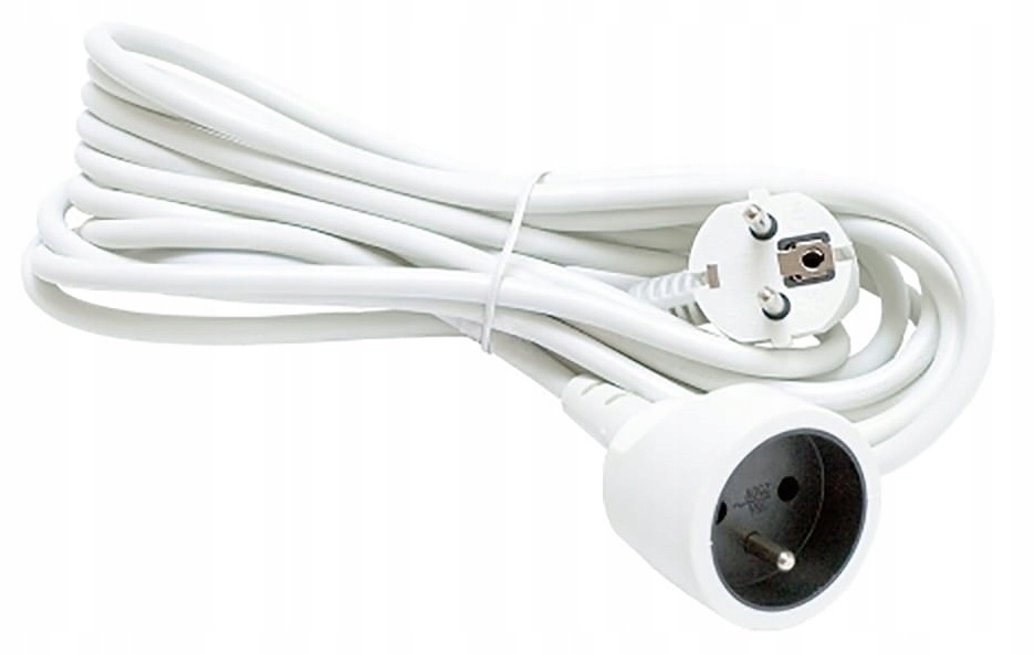 PRZEDŁUŻACZ DO PRĄDU NA 5m 1 GNIAZDO JEDNOGNIAZDOWY KUCHENNY DO BIURA Marka bez marki