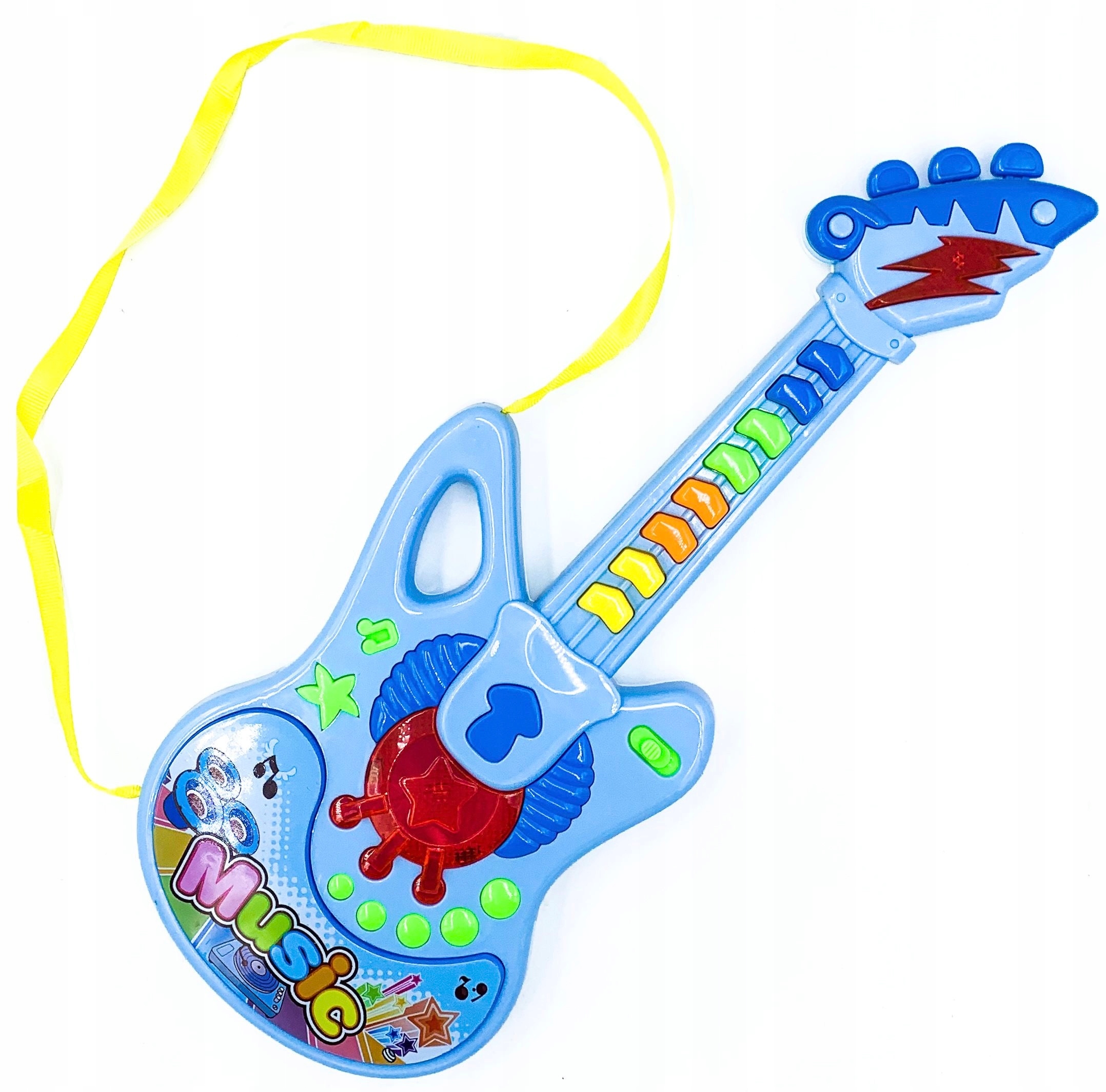 

Gitarka na baterie światło dźwięk melodie gitara