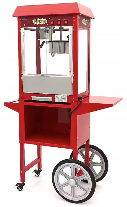 Wózek stolik do maszyny do popcornu czerwony gastronomiczny Maxima 09506007