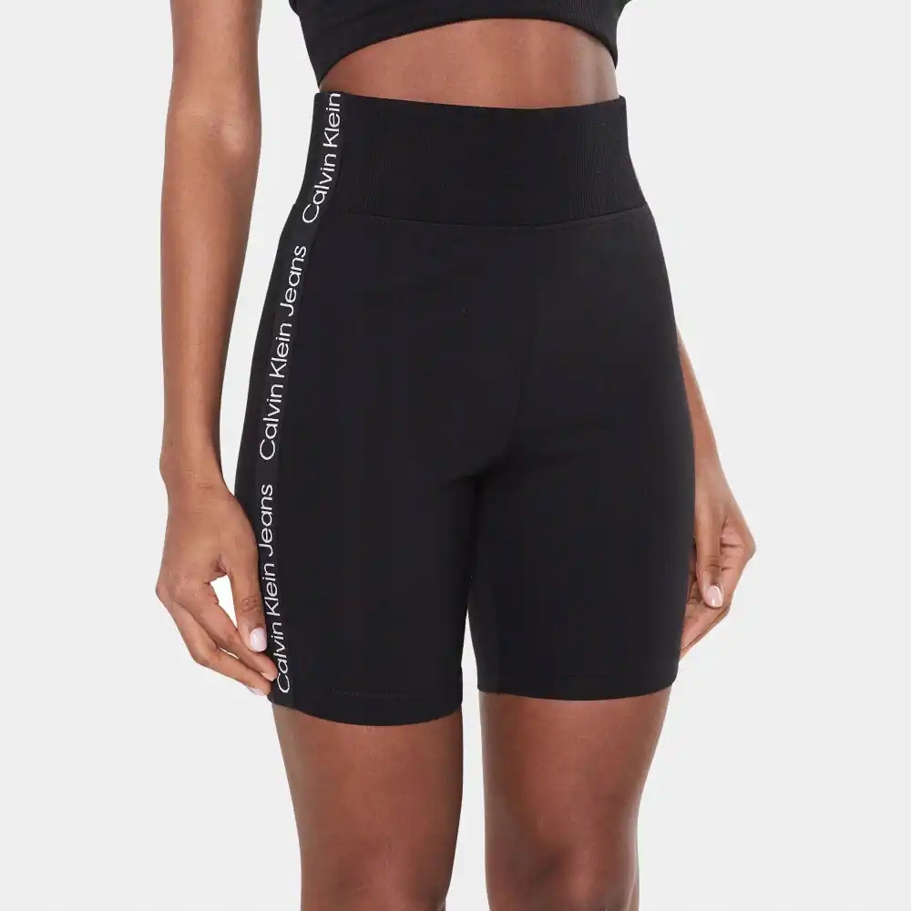 Dámské černé cyklistické šortky Slim Fit Calvin Klein L