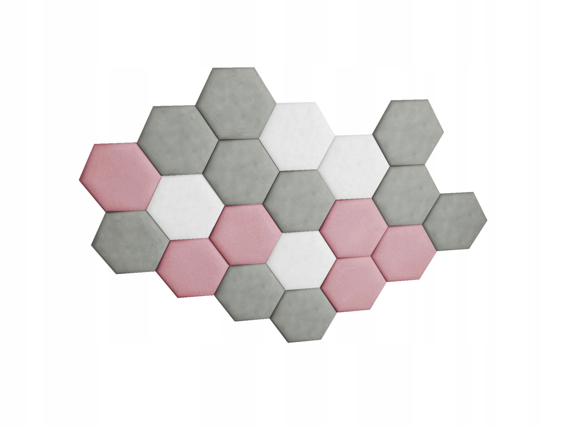 Čalúnené Panely Hexagon 30x26 Včelí Plást S Voštinou Sada 20 Kusov