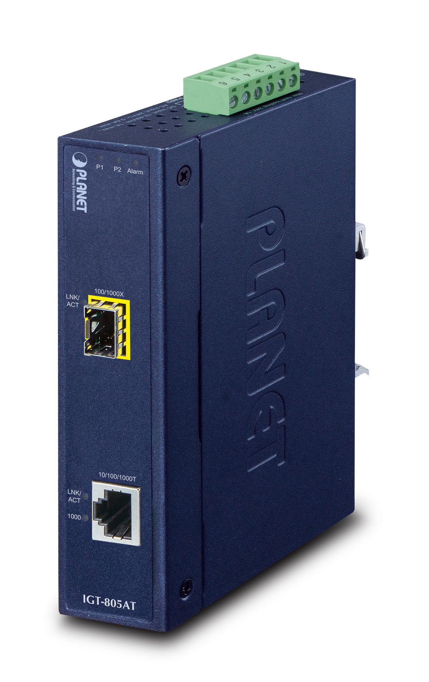 Menič Médií Planet IGT-805AT 1000BASE-T -> 1000BASE-X Sfp Priemyselný