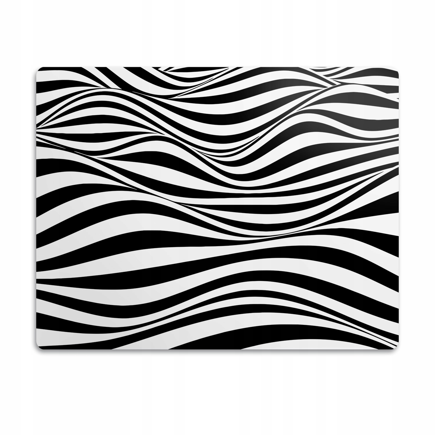 Levně Ochranná podložka pod misku Černobílé vlny 90x60 cm