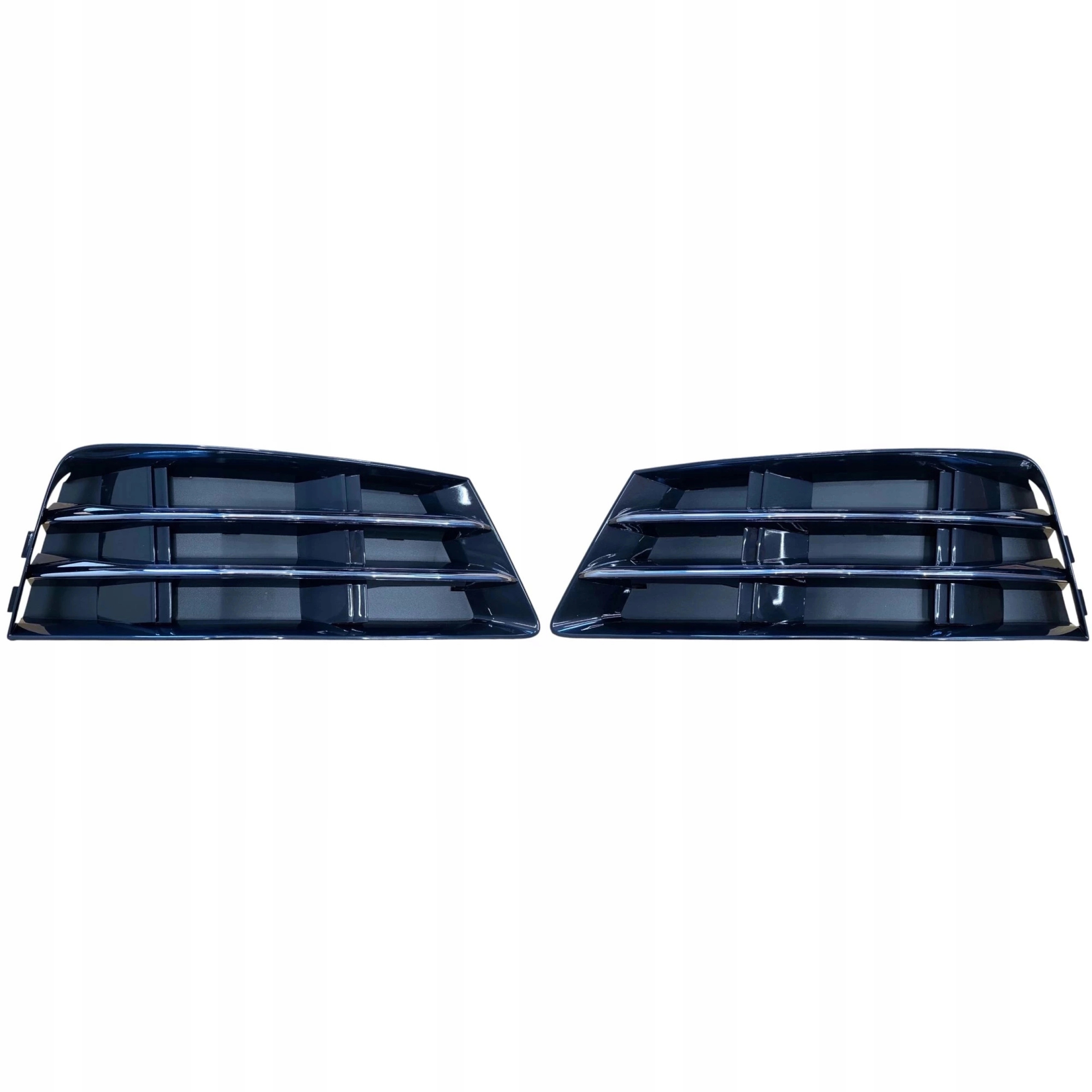 Sada x2 Mřížka Nárazníku Komplet Atrapa přední Audi A4 B9 15-19 černá Chrom