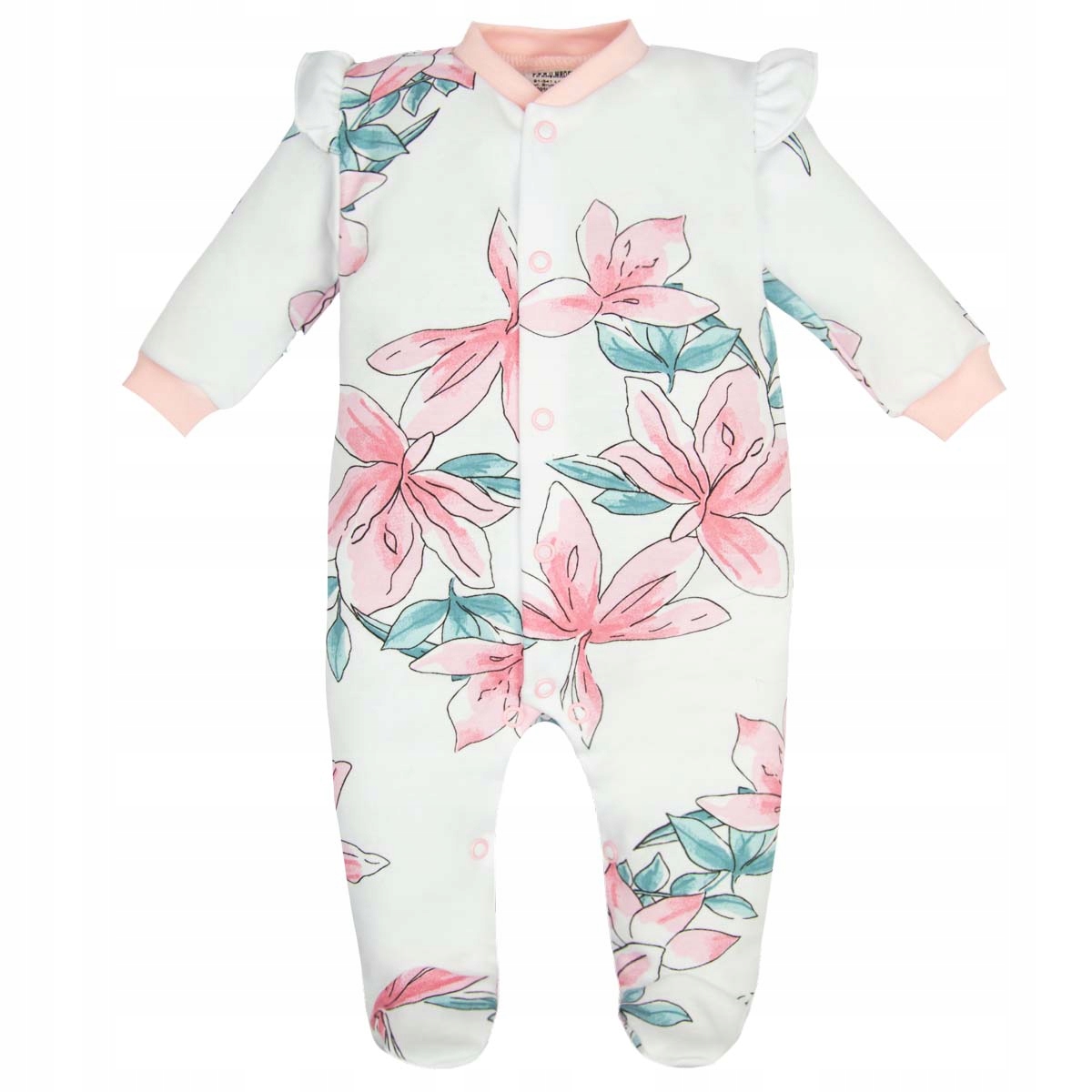 

Pajac pajacyk Z Falbankami bawełniany magnolia 62