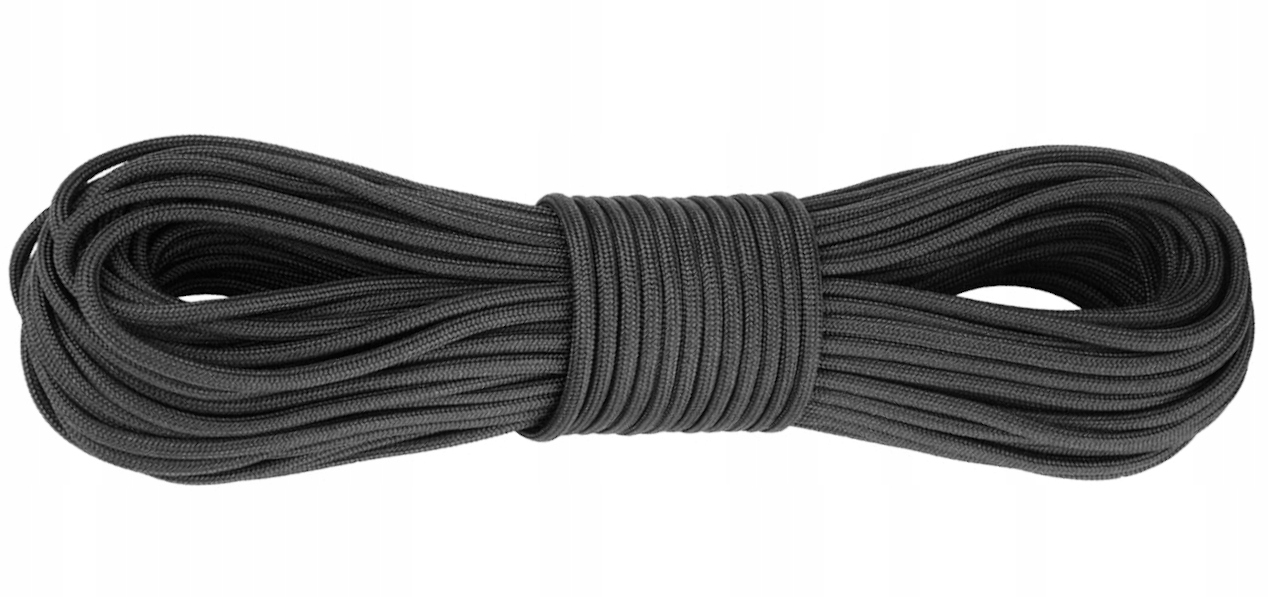 BSH - SUPER MOCNA WYTRZYMAŁA LINKA PARACORD SURVIVAL CZARNA 30m / 180 kg Marka BSH ADVENTURE