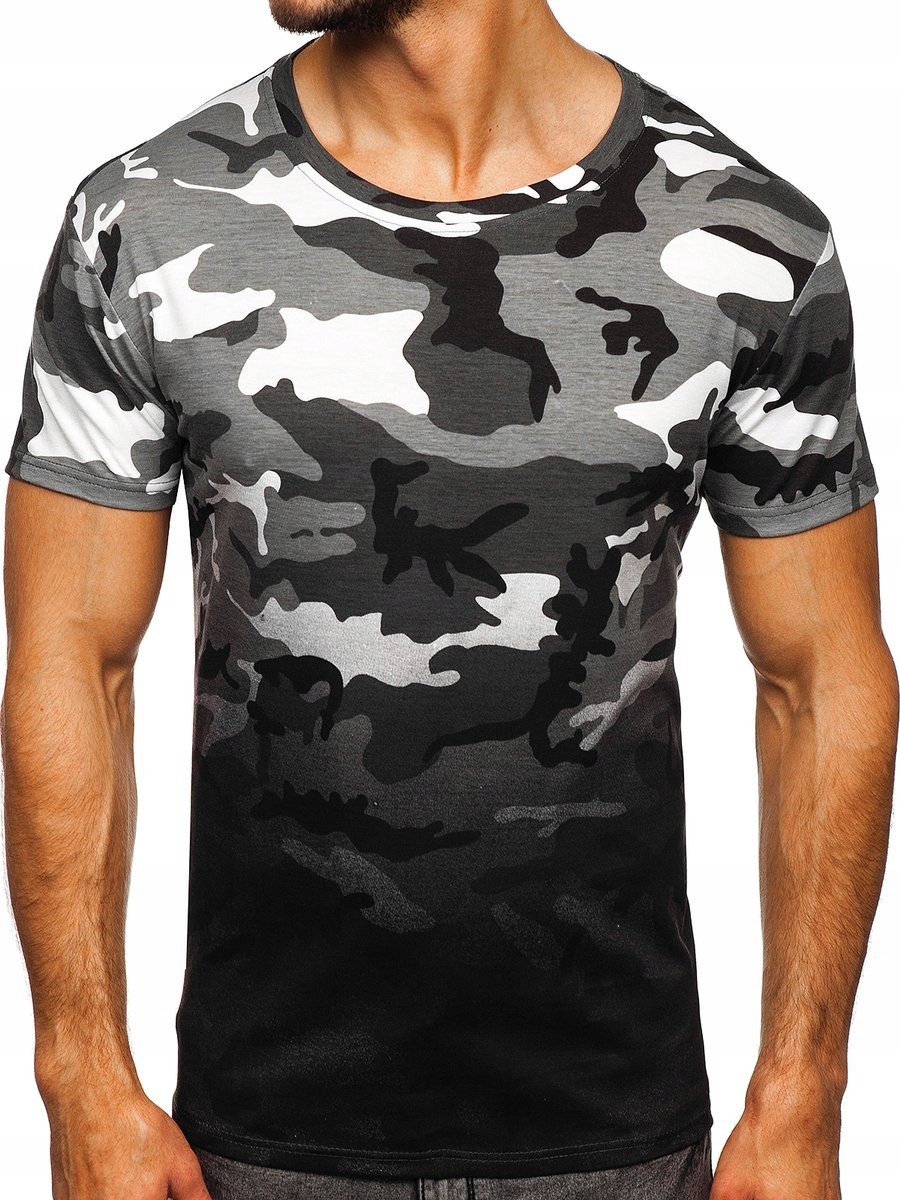 

T-shirt Koszulka Z Nadrukiem Szara S808 Denley_m