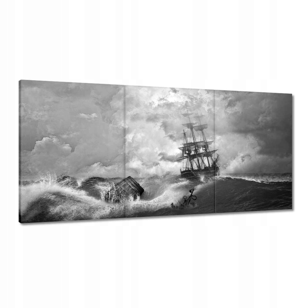 Obrazy 180x90 Búrka more loď krajina