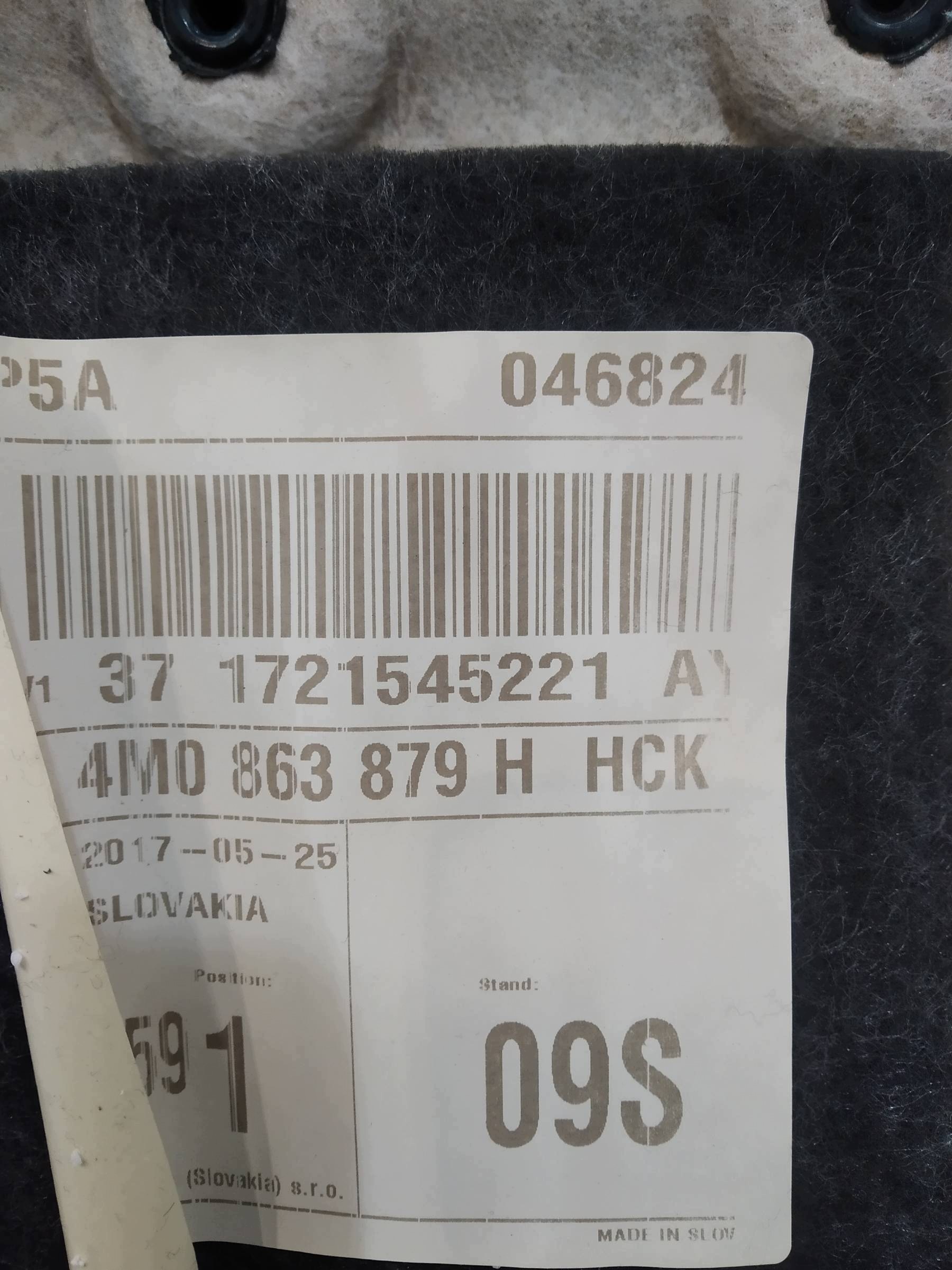 boot upholstery left right rear part KPL 4M 4M0863879H Audi Q7 II SQ7