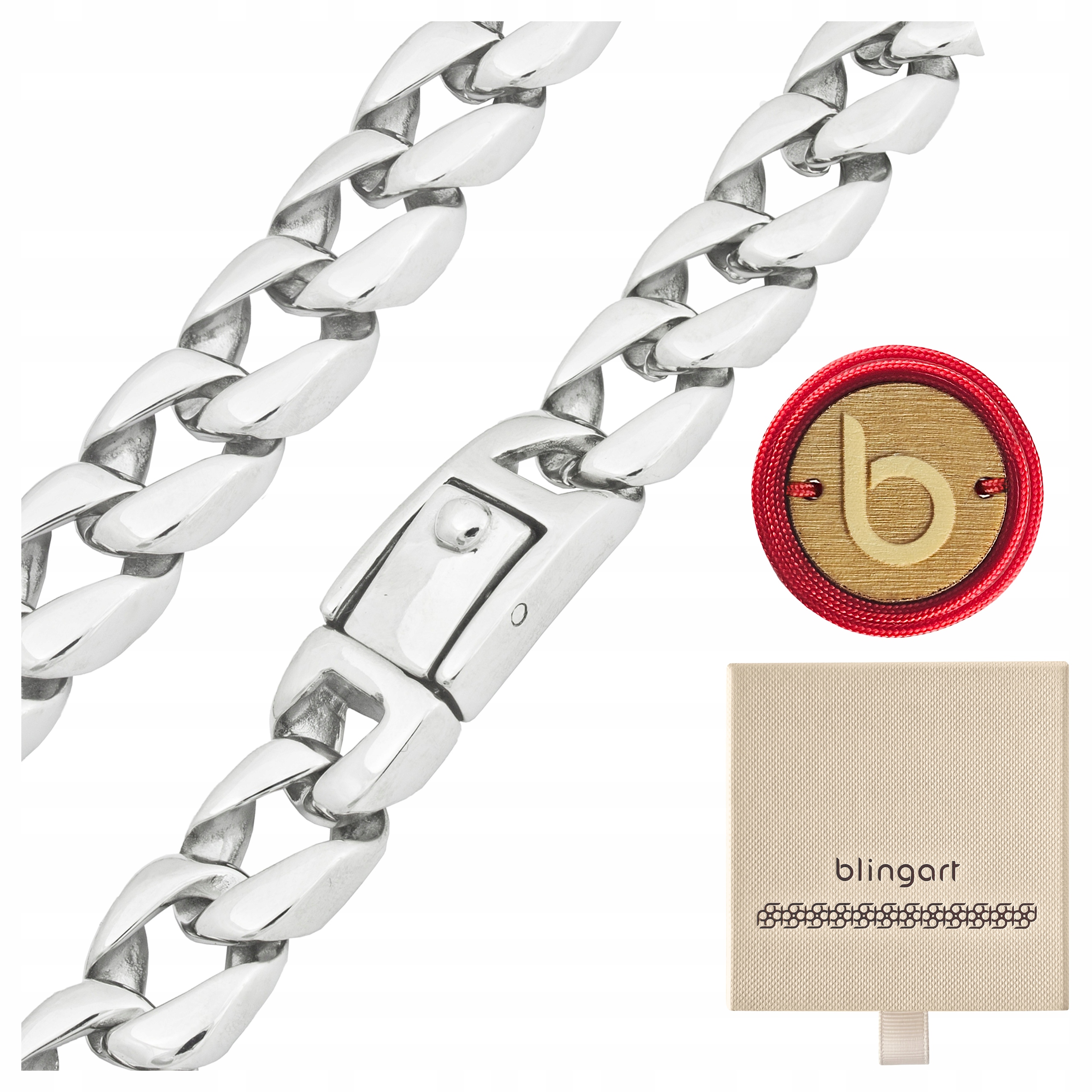 Silný pánský řetízkový náhrdelník z chirurgické ocel vazba „pancr“ Blingart