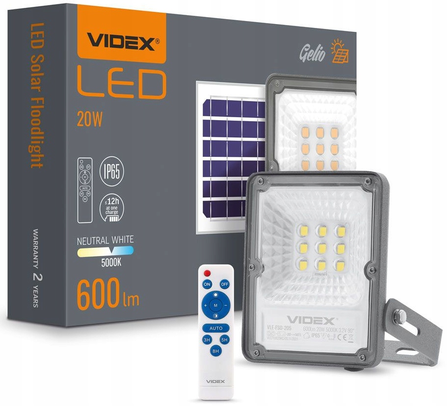 Внешняя галогенная лампа 20W аккумуляторная солнечная панель