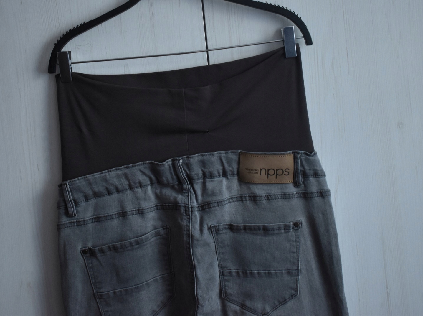 Spodnie ciążowe M L dżinsowe jeans rurki tregginsy Rozmiar M