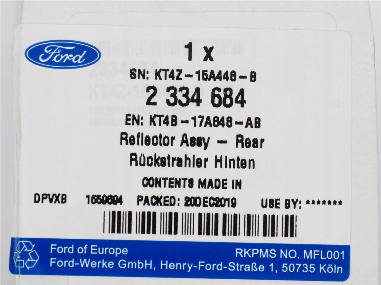 ODBLASK PRAWY ZDERZAKA TYL EDGE 2018 USA Installation side rear right