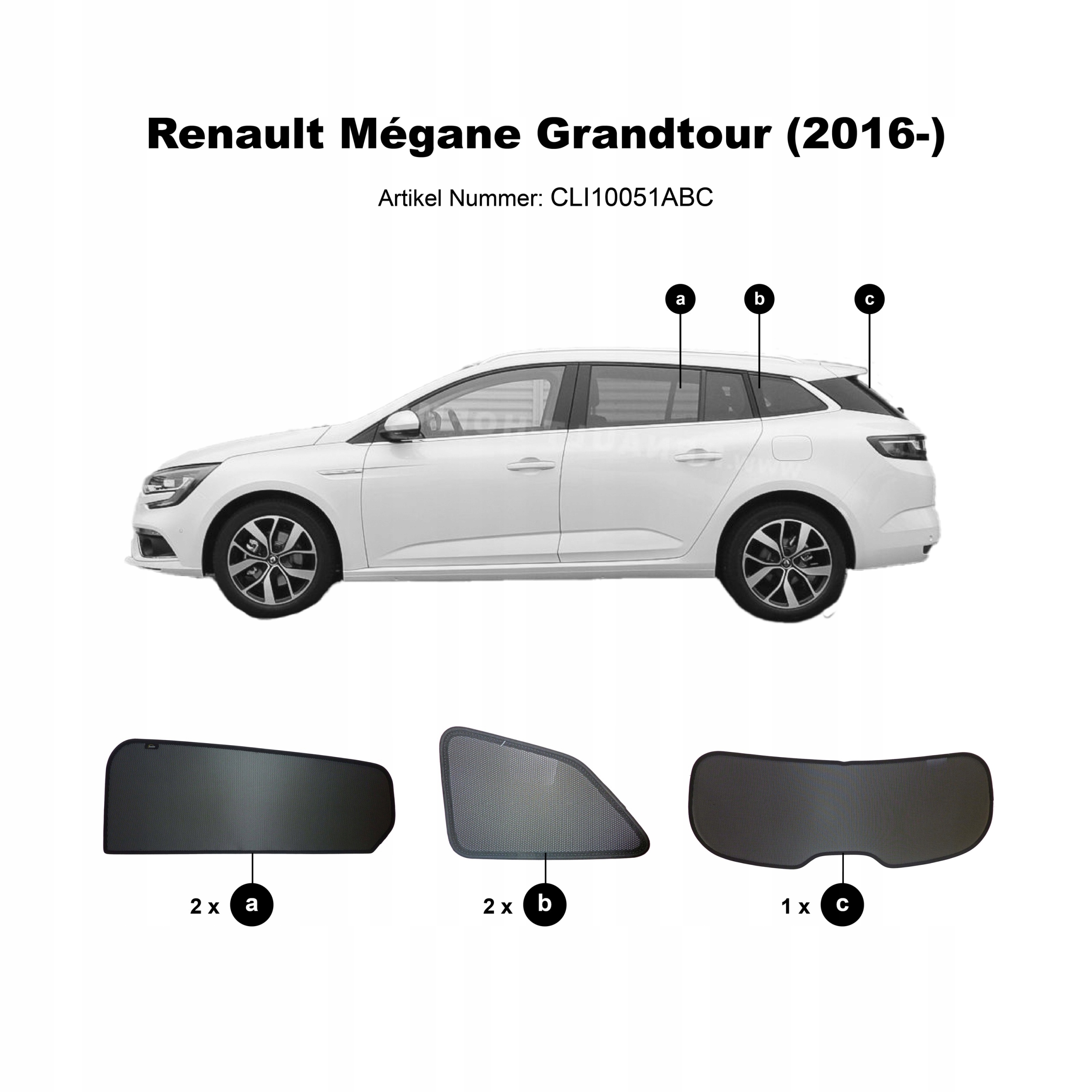 OSLONY PRZECIWSLONECZNE SONNIBOY RENAULT Part number CLI10051ABC