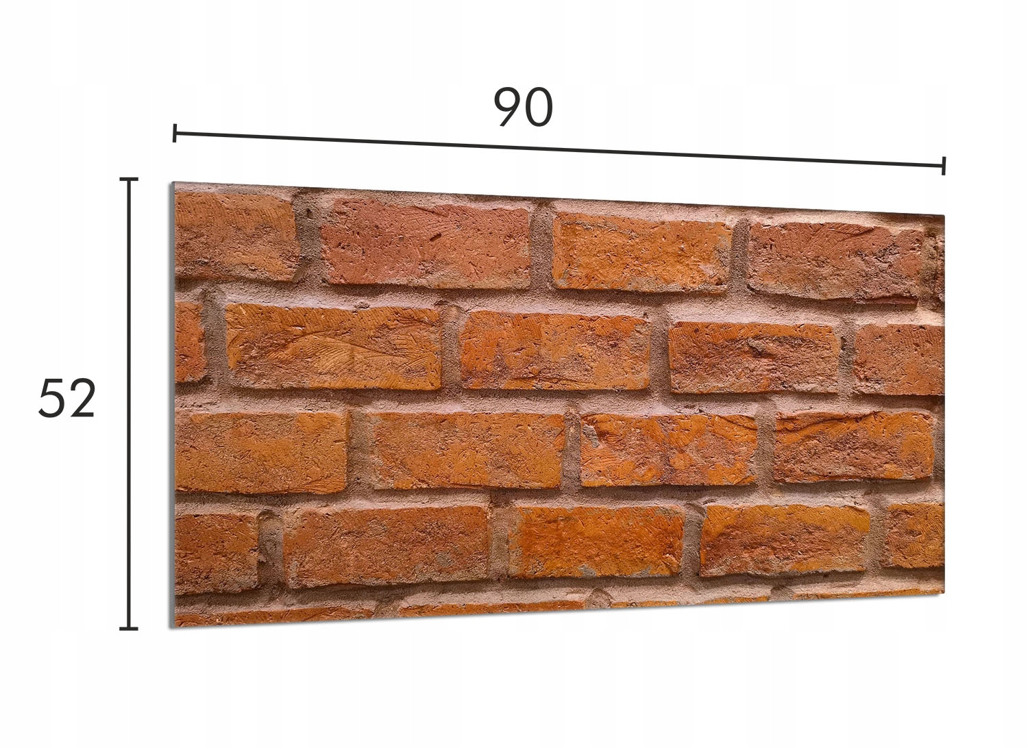 

Szklana płyta ochronna na kuchenkę 90x52 Cegła