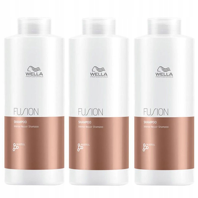 Wella Fusion Intense Repair šampon 3x 1000 ml pro obnovu a regeneraci