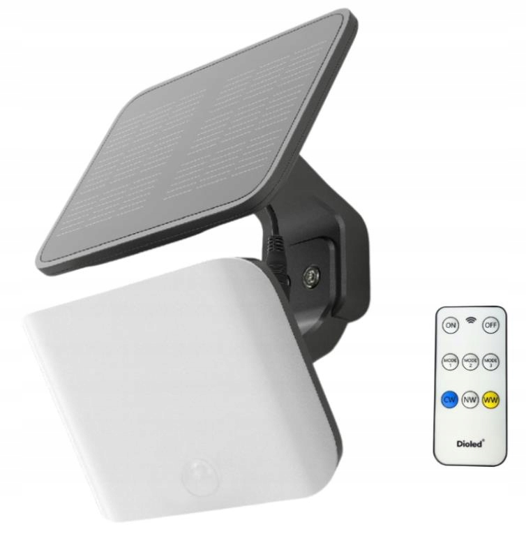Led reflektor se solárním panelem, lampa se senzorem pohybu a soumraku