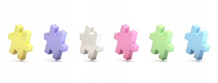 KLOCKI WAFLE MELI MOSAIC MINIS Pastel 1200 + GUMKA Płeć chłopcy