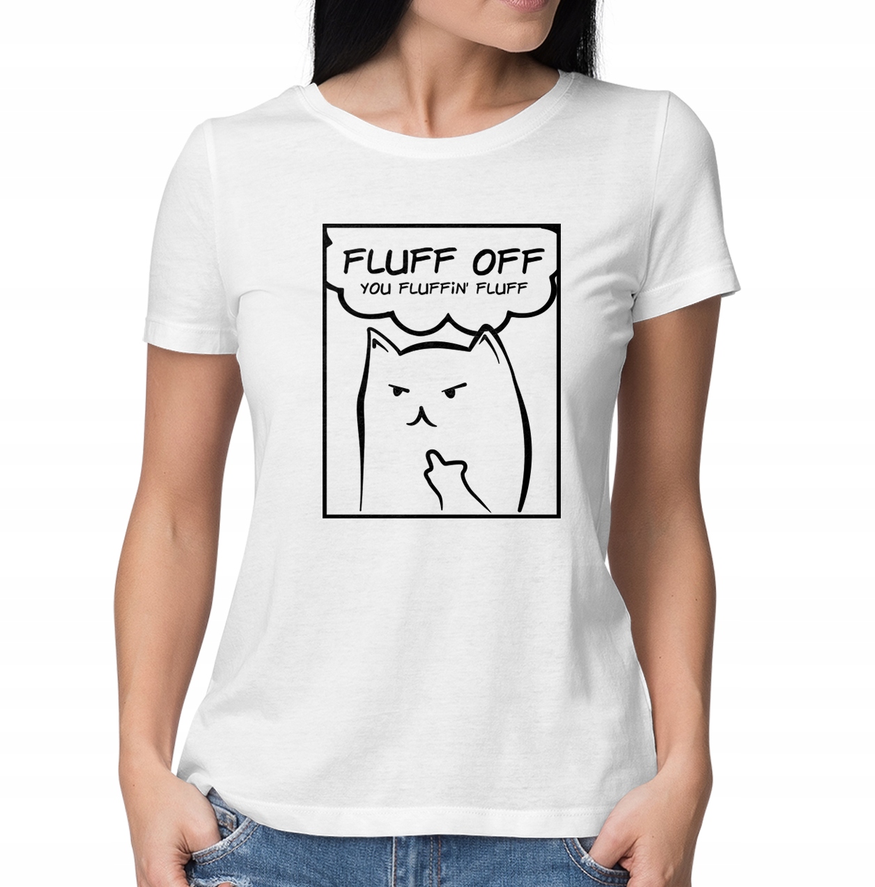 Koszulka damska z kotem Śmieszna Różne T-shirt XXL