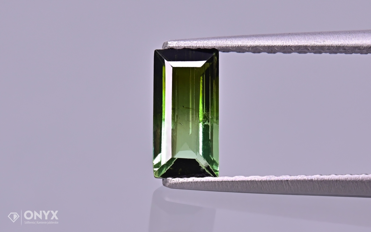 Turmalín Verdelit fazetovaný obdélník 7x3,5 mm