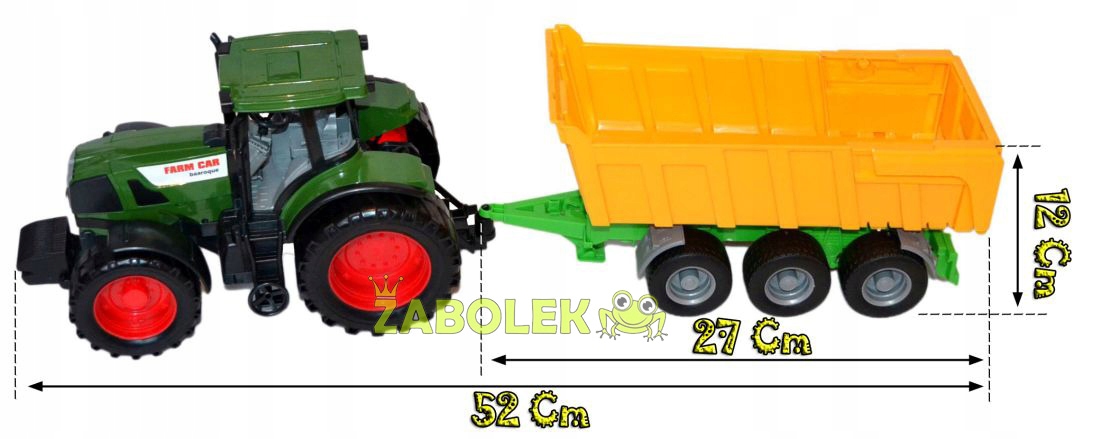 _TRAKTOR Z NAPĘDEM I RUCHOMĄ MASZYNĄ WYWROTKA Wiek dziecka 3 lata +