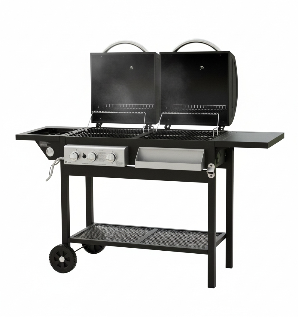 Grill gazowo-węglowy El Fuego 3+1 palnik 9,35 kW termometr