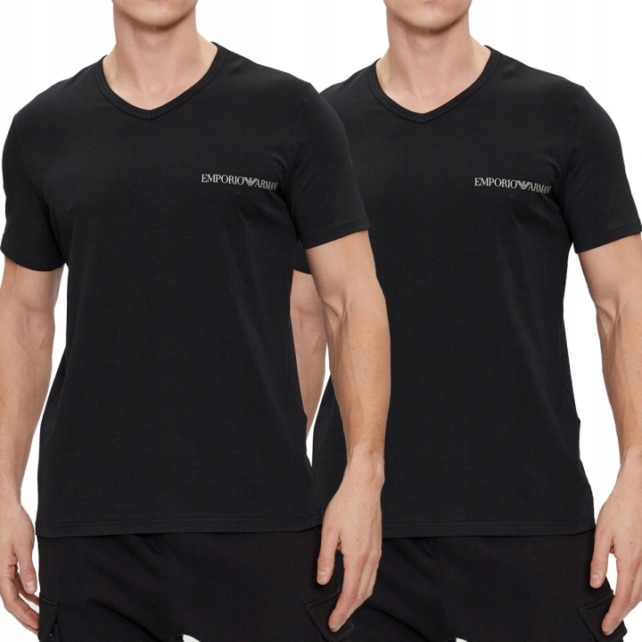 Emporio Armani pánské tričko černé 2pack v-neck 111849-4R717-07320 L