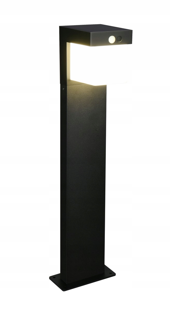 Rl Colombo Led zahradní sloupek 50 cm černý solární hybridní Pir 5,5W
