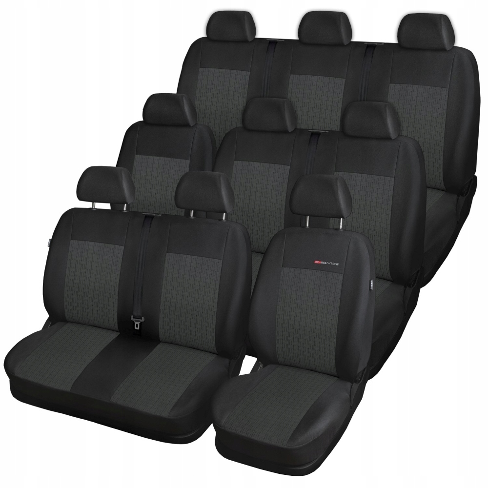 Špeciálne poťahy na sedadlá pre Opel Vivaro I (a) Bus 9os. 2+1, 6x1 01-