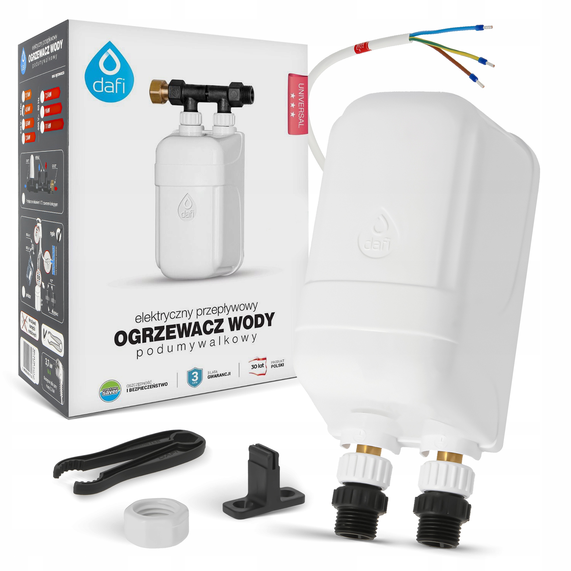 Prietokový Ohrievač Vody 230V 4,5 kW Elektrický Ohrievač Prysznico 3Q