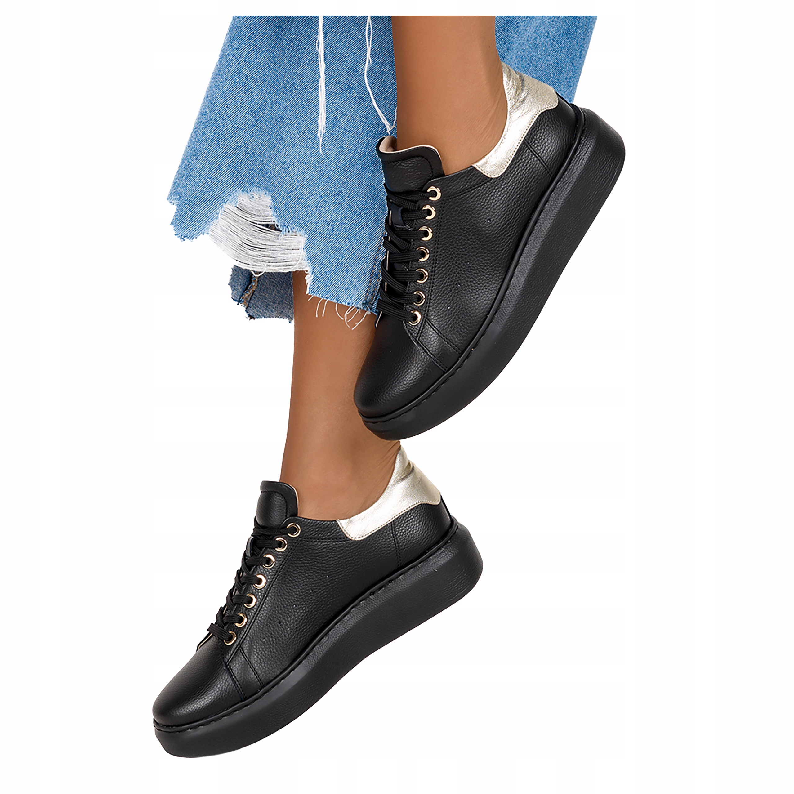 Dámské Kožené Tenisky Sportovní Tenisky Pl 36