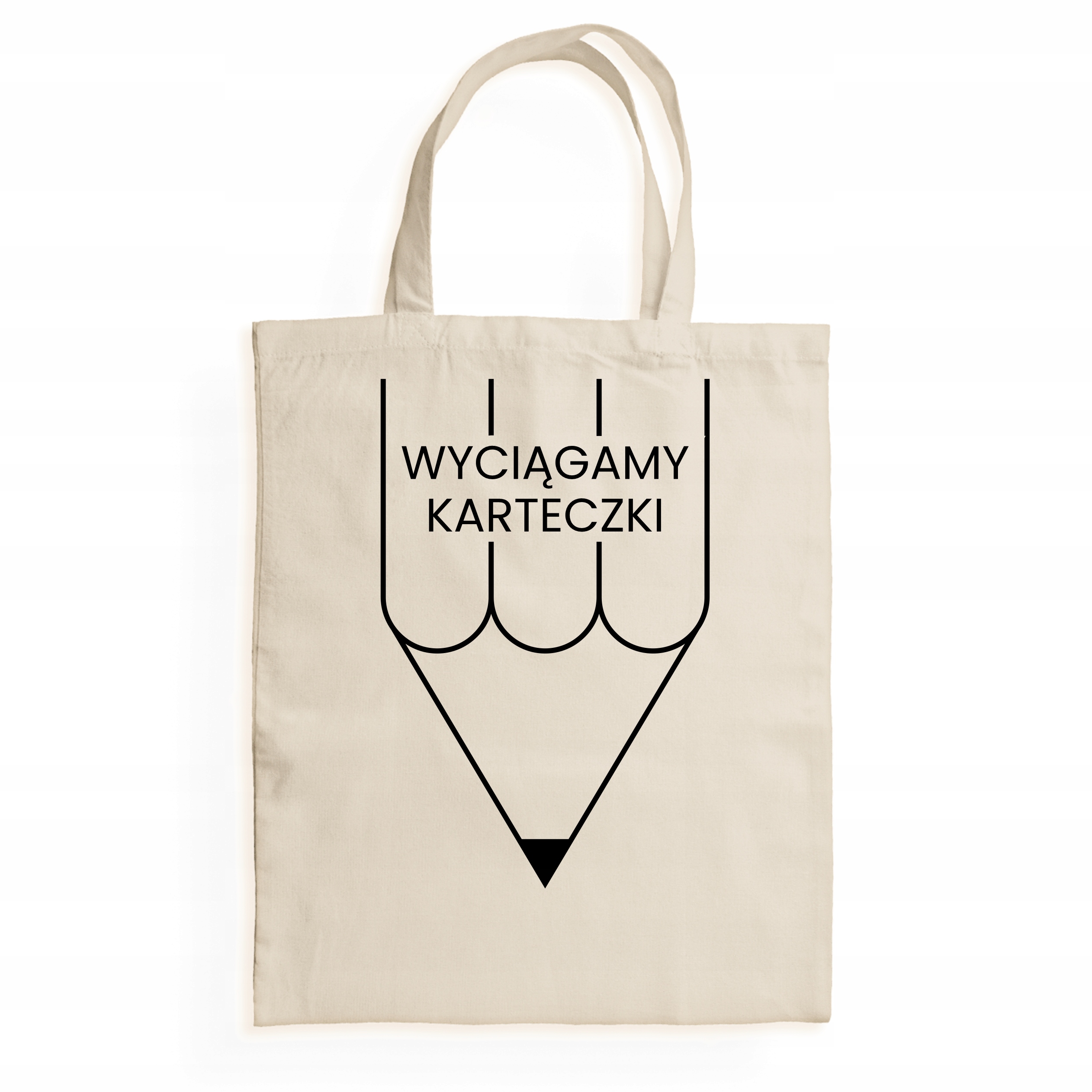 Torba na zakupy DLA NAUCZYCIELA WYCIĄGAMY KARTECZKI beżowa Marka inna