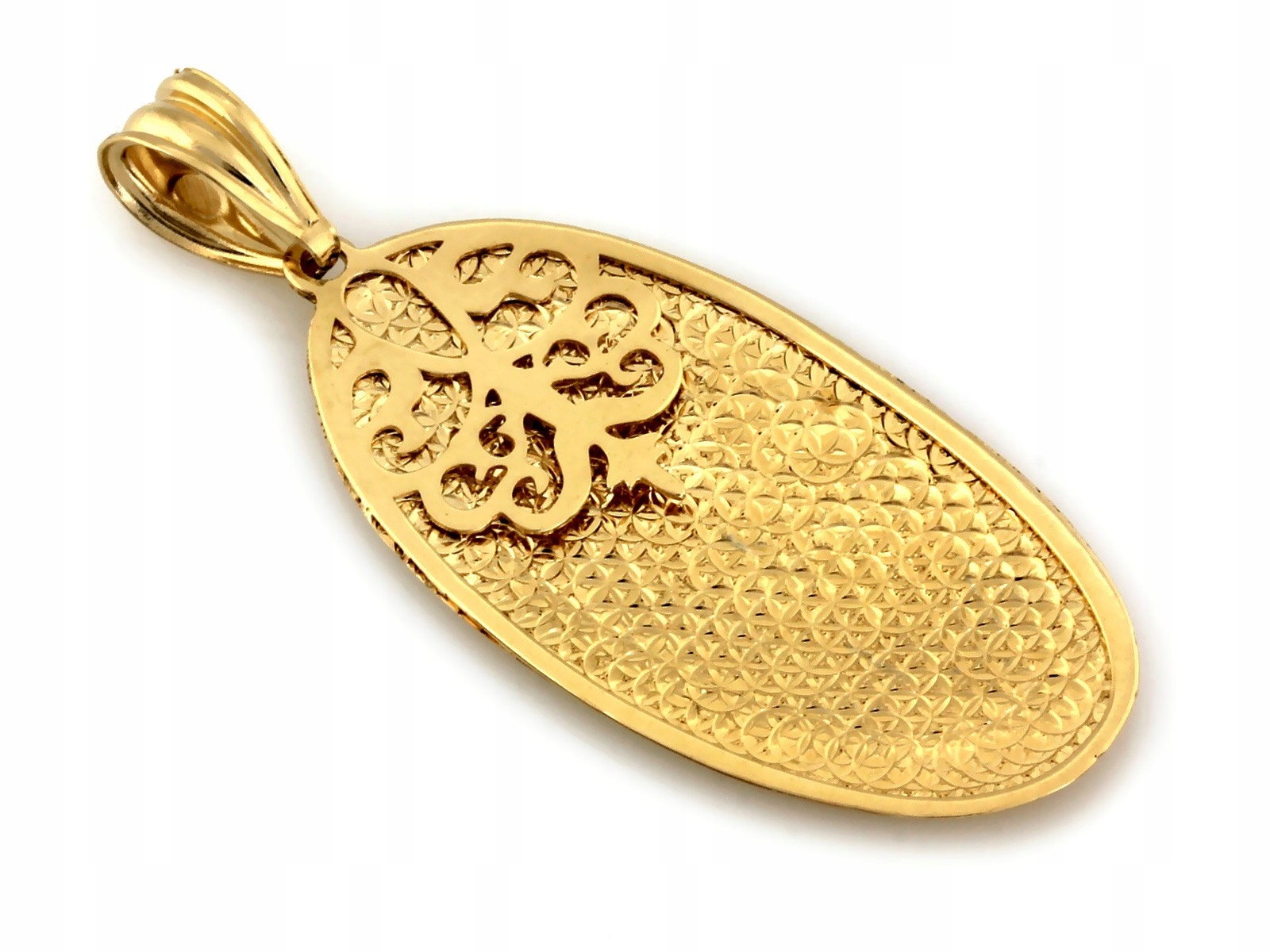 Zlatý přívěsek 585 14k 1.68g, oválný, lesklý, s možností gravírování jako dárek