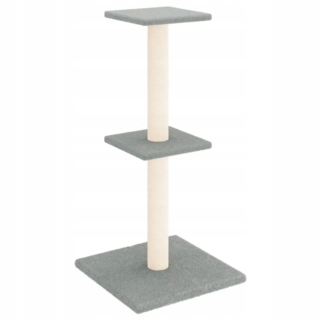 Levně vidaXL Škrabadlo pro kočky, se sisalovými sloupky, světle šedé, 73 cm
