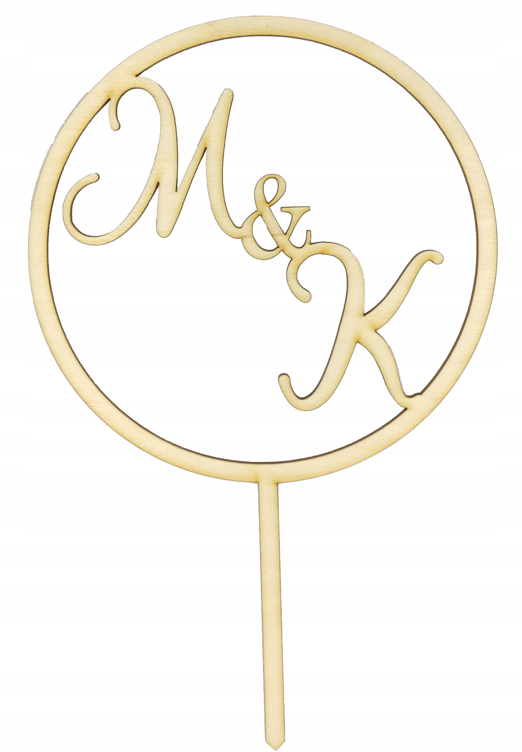 

Topper Toper Na Tort Wesele Ślub Inicjały