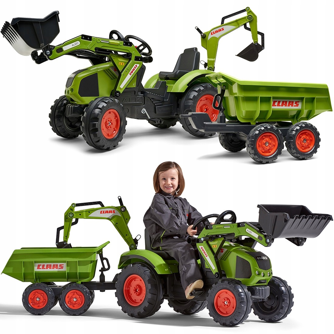

Traktor Claas na Pedały Pprzyczepka Łopata / Falk