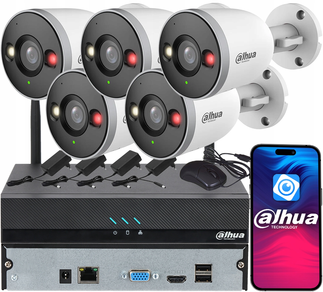 Monitorovací sada Dahua 5 kamer IPC-F5DP-IL 5MPx Smart Dual Light Audio