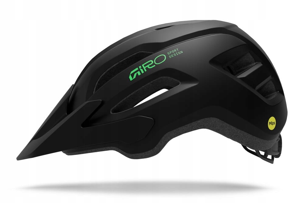 Kask dziecięcy Giro Fixture II Mips matte black/vivid green 50-57cm