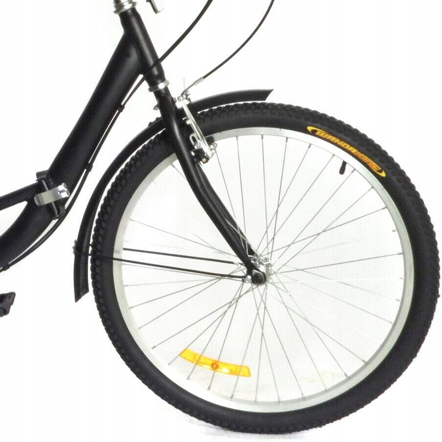 ROWER TRÓJKOŁOWY DLA DOROSŁYCH 24'' 7 BIEG.+2Kosze Kolor czarny