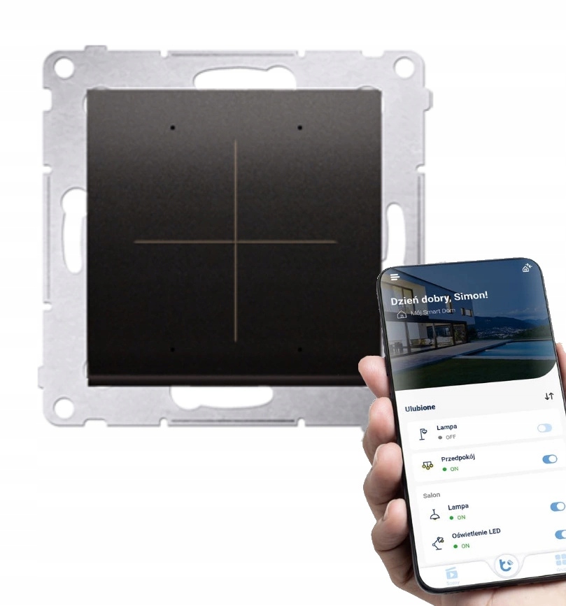 Simon 54 Go Ovládač Control Ovládaný smartfónom Wi-Fi Antracit