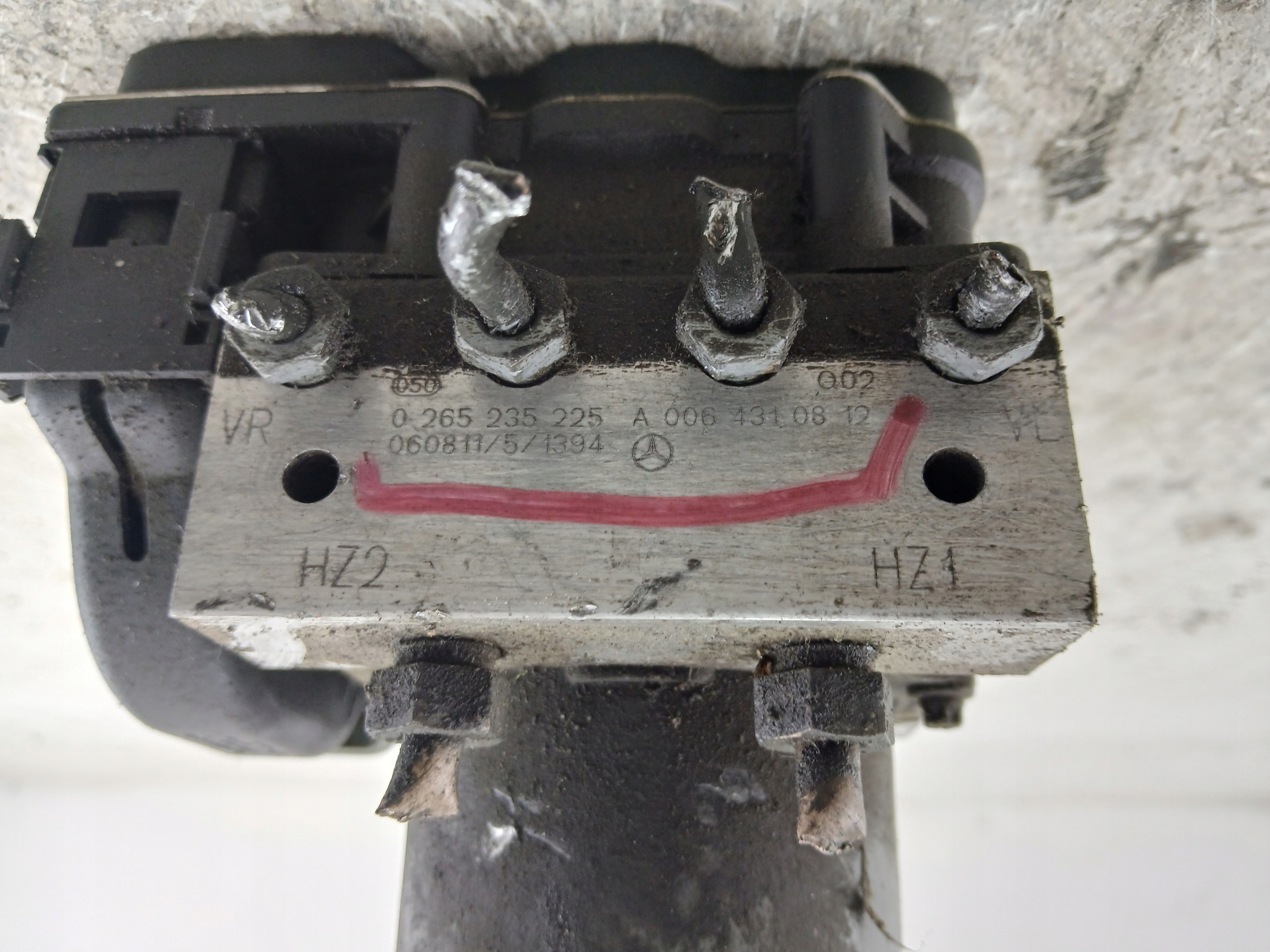 MERCEDES W169 Servofreno ABS A0064310812 0265950618