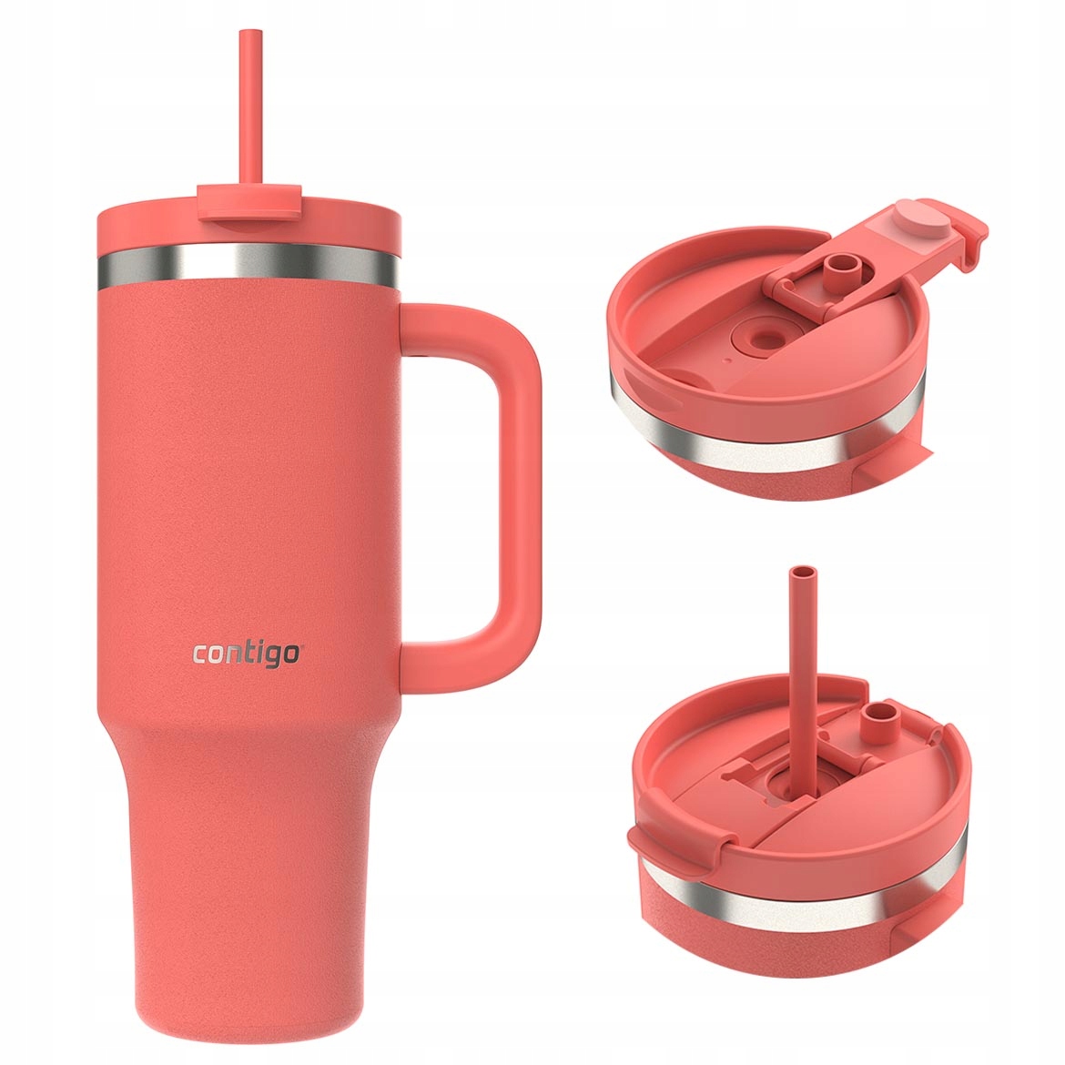 Termohrnek s brčkem Contigo Streeterville Tumbler 1200 ml Coral