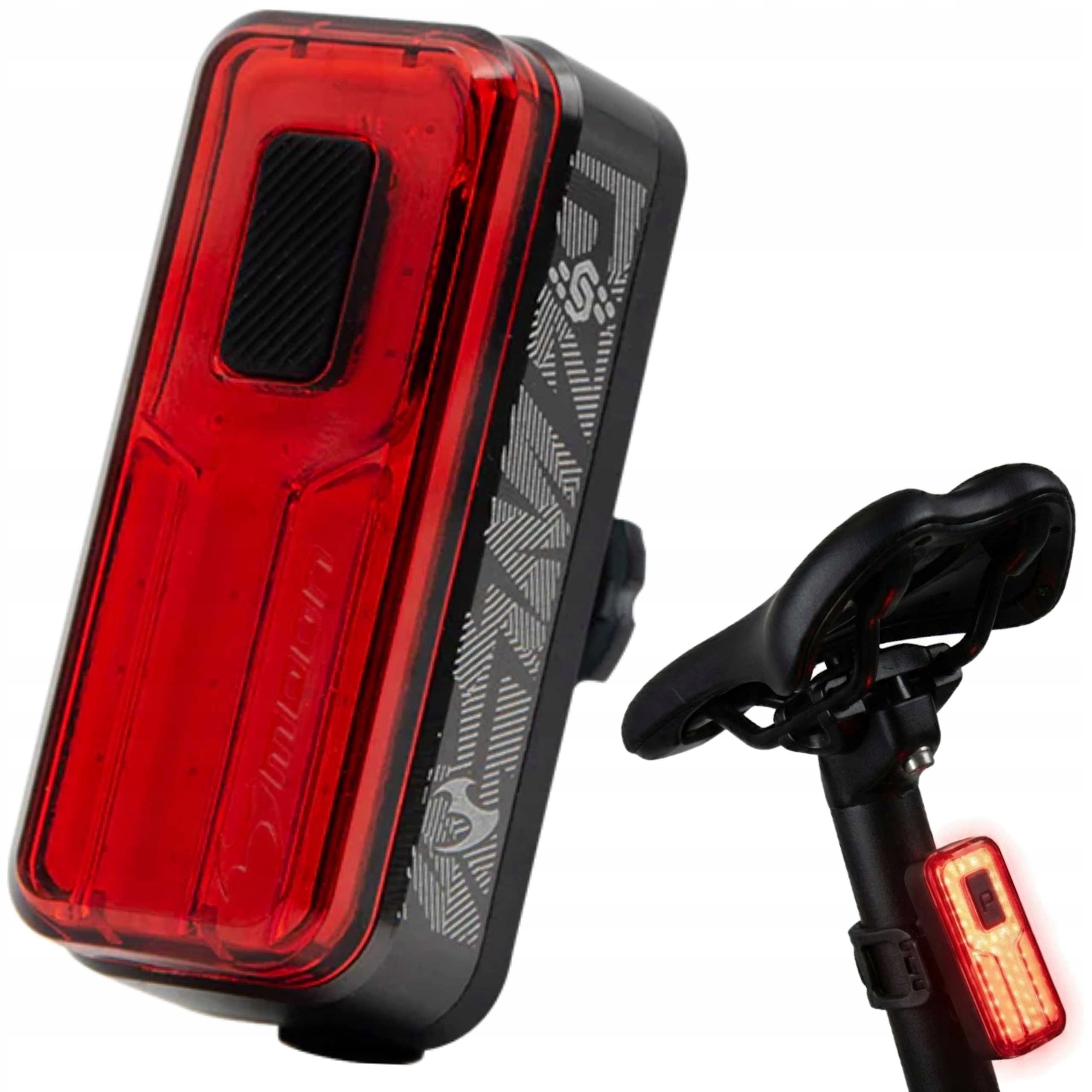 Zadní světlo na kolo Moon Helix Sense 300 Cyklistické Usb 300lm Světlo Stop